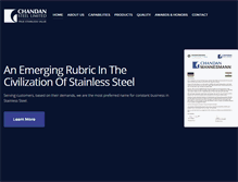 Tablet Screenshot of chandansteel.net